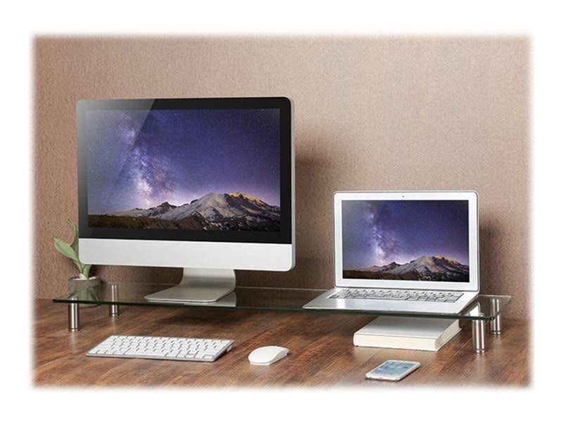 LogiLink Tabletop monitor riser glass top 1000 mm long