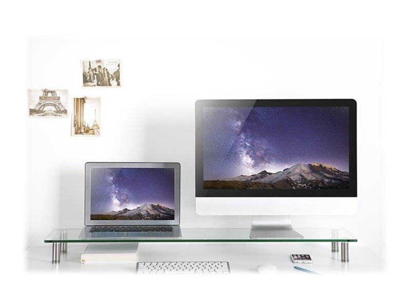 LogiLink Tabletop monitor riser glass top 1000 mm long