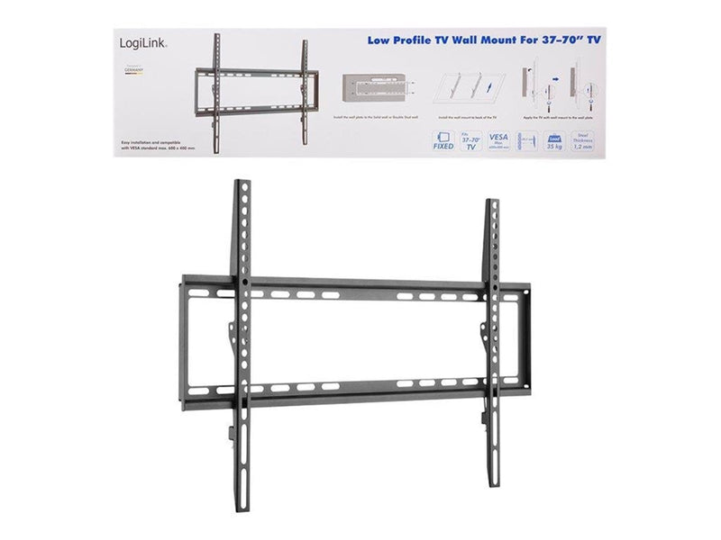 LogiLink TV wall mount 37–70" fixed 35 kg max. 35 kg 70" 200 x 200 mm