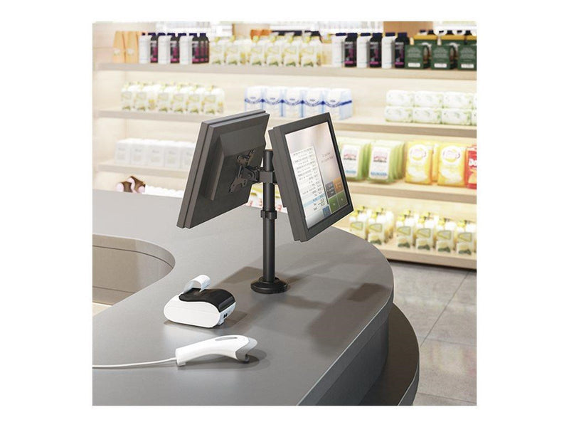 LogiLink Dual monitor mount 17–32" steel curved screens
