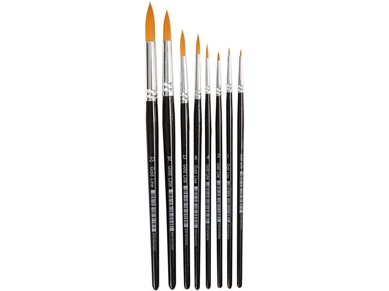 Creativ Company Gold Line Brushes - 8 pcs.
