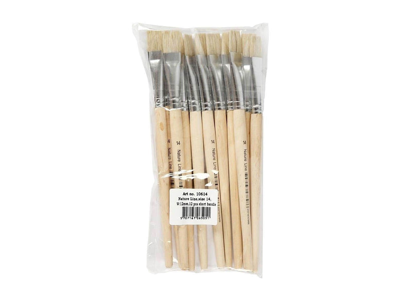 Creativ Company Wooden brushes - Nr. 14 Short handle 12st.