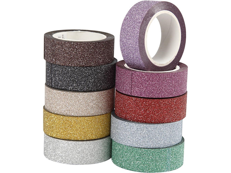 Creativ Company Glitter Tape Color.10pcs.