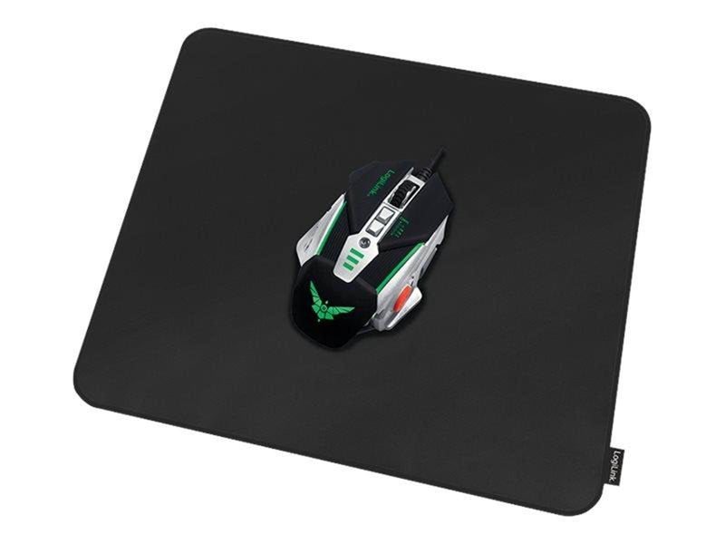 LogiLink Gaming mouse pad stitched edges 455 x 400 mm black