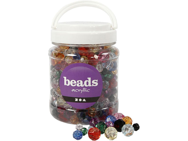 Creativ Company Faceted Beads Mix in Storage Bucket