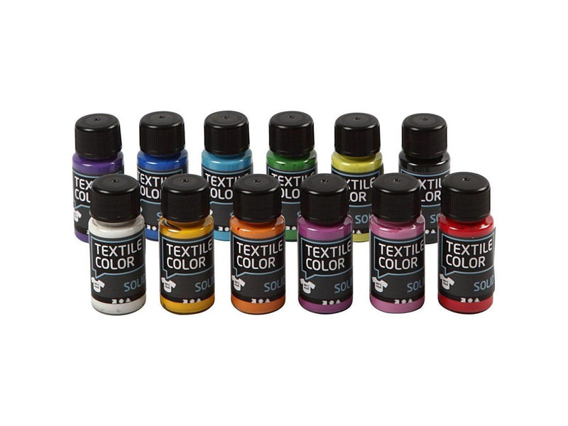 Creativ Company Opaque textile paint - Set of 12 colors 50ml