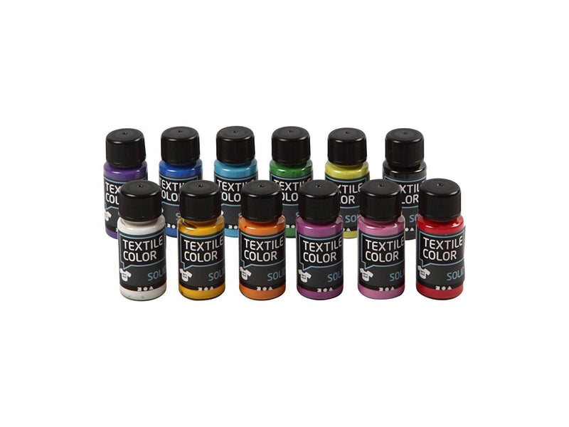 Creativ Company Opaque textile paint - Set of 12 colors 50ml