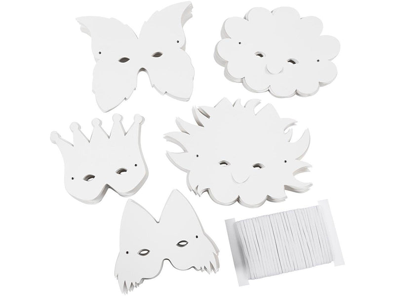 Creativ Company Fantasy masks White 100pcs.