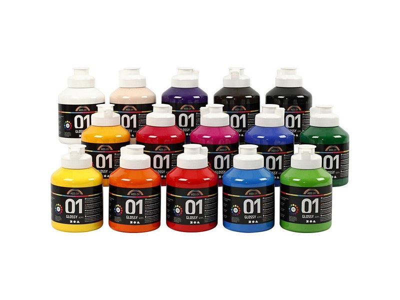 Creativ Company A-Color - Acrylic Paint - Glossy - 15 x 500ml
