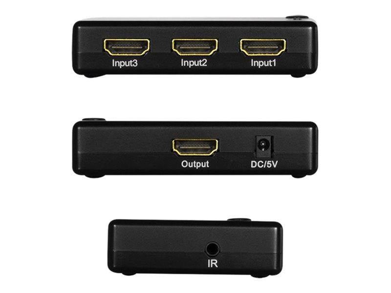 LogiLink HDMI switch 3x1-Port 1080p/60 Hz HDCP CEC RC