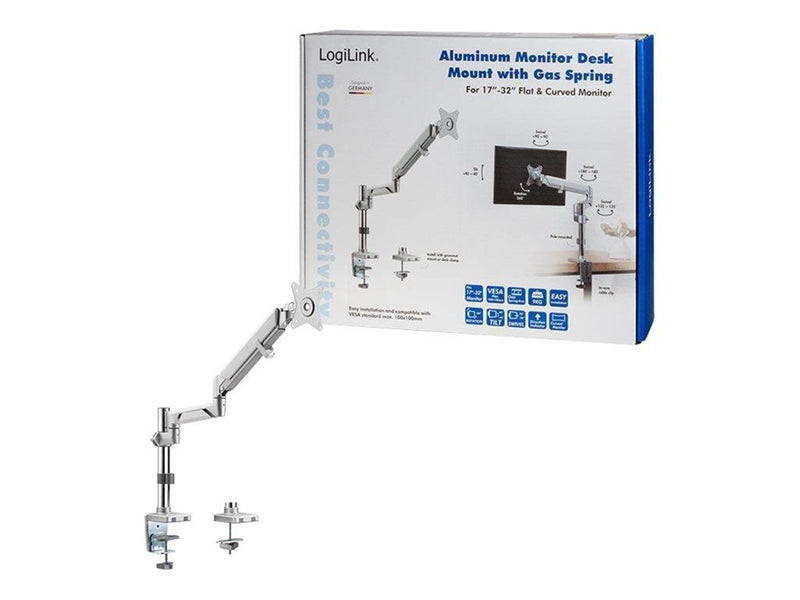 LogiLink Monitor mount 17–32" aluminum curved screens