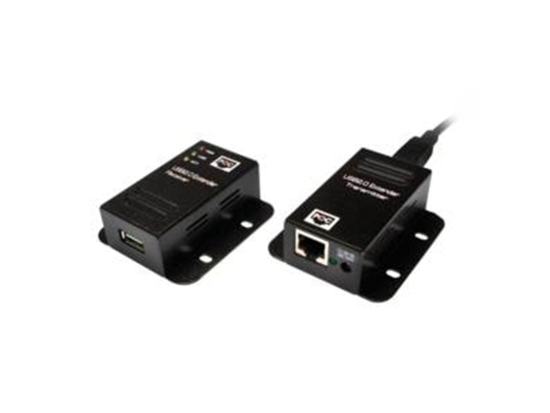LogiLink USB 2.0 Cat.5 extender 50 m 1-port mountable POE black