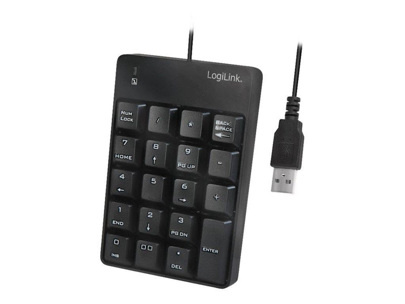 LogiLink Keypad with USB connection 19 keys - Numpad - Schwarz