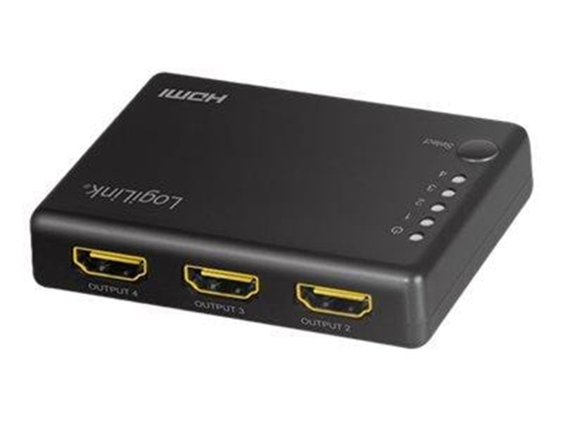 LogiLink HDMI splitter 1x4-Port 4K/30 Hz HDCP CEC slim