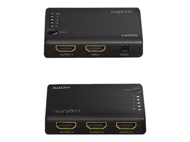 LogiLink HDMI splitter 1x4-Port 4K/30 Hz HDCP CEC slim