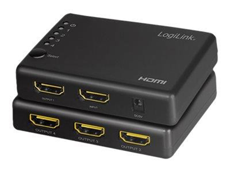 LogiLink HDMI splitter 1x4-Port 4K/30 Hz HDCP CEC slim
