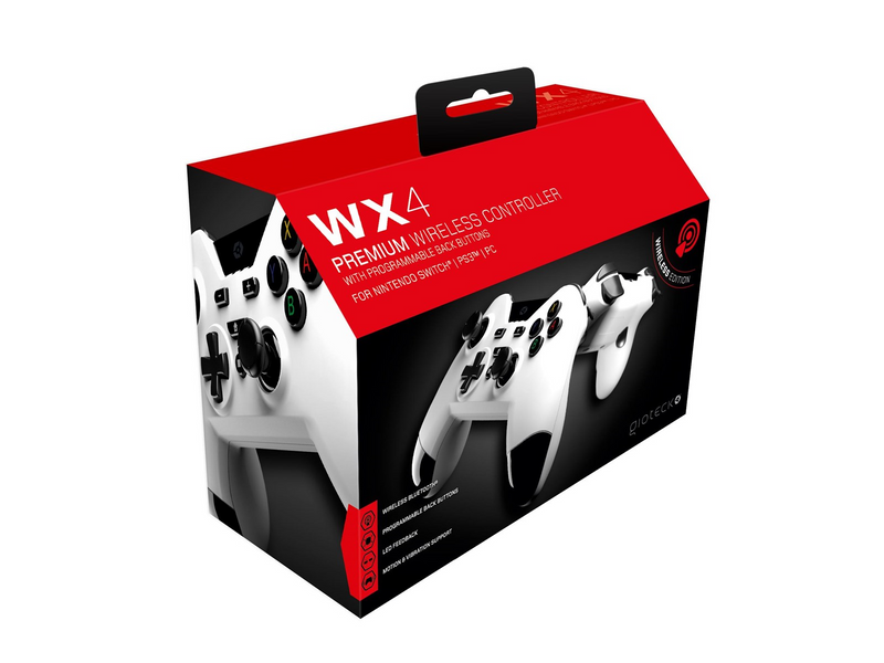 Gioteck WX-4 Wireless BT Controller White - Wireless Controller - Nintendo Switch