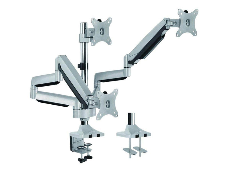 LogiLink Triple monitor mount 13–32" aluminum 2x gas spring