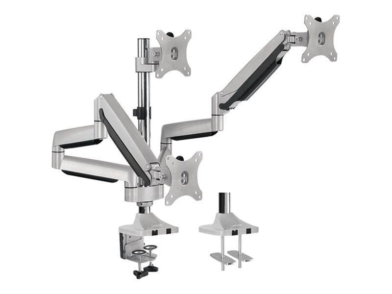 LogiLink Triple monitor mount 13–32" aluminum 2x gas spring