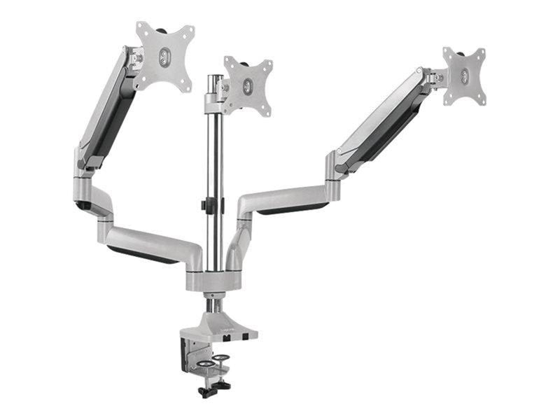 LogiLink Triple monitor mount 13–32" aluminum 2x gas spring