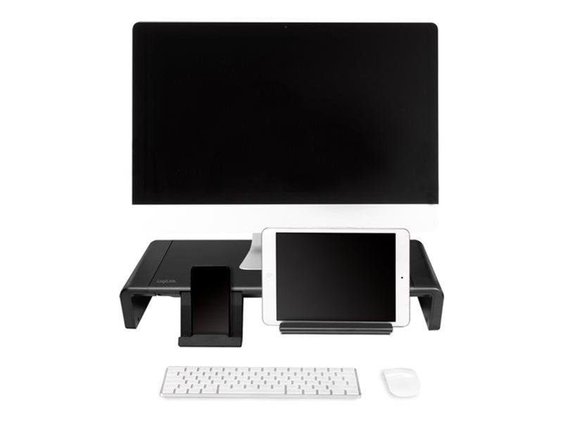 LogiLink Ergonomic tabletop monitor riser 420–520 mm long 25 kg