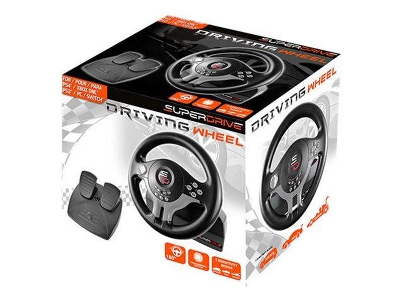 Subsonic Superdrive SV 200 Steering Wheel - Wired Steering wheel & Pedal set - Sony PlayStation 4