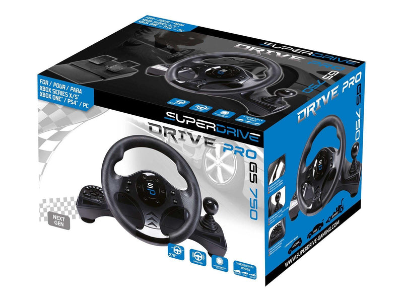 Subsonic Superdrive GS 750 Steering Wheel - Wired Steering wheel & Pedal set - Sony PlayStation 4