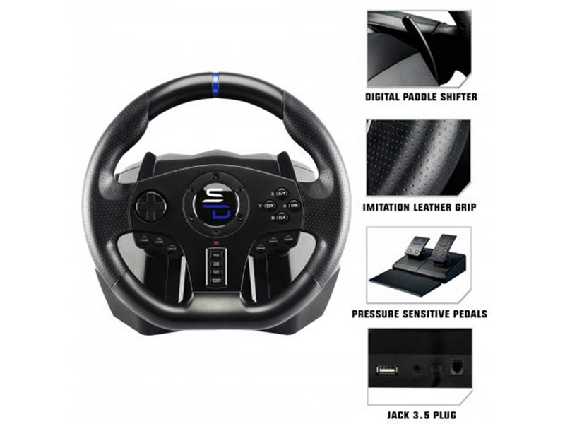 Subsonic Superdrive SV 750 Steering Wheel - Wired Wheel, gamepad and pedals set - Sony PlayStation 4