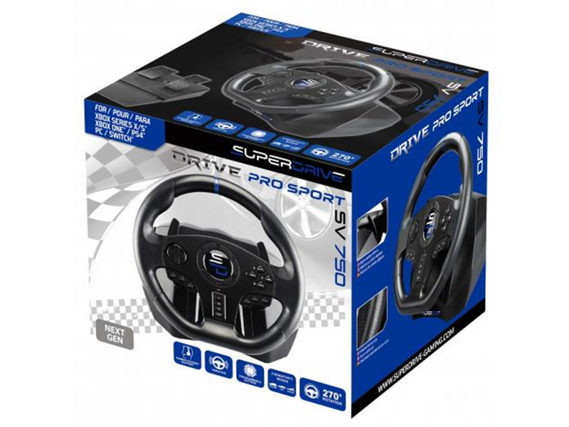Subsonic Superdrive SV 750 Steering Wheel - Wired Wheel, gamepad and pedals set - Sony PlayStation 4