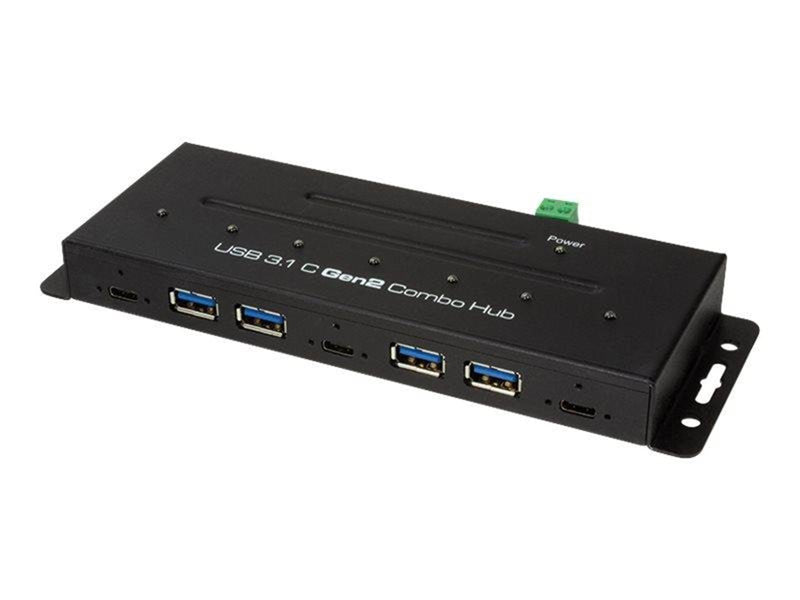 LogiLink USB-C 3.2 Gen 2 7-port combo hub industrial level USB-Hubs - 7 - Schwarz