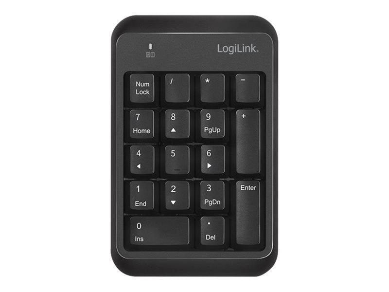 LogiLink Wireless keypad Bluetooth V5.1 black - Numpad - Schwarz