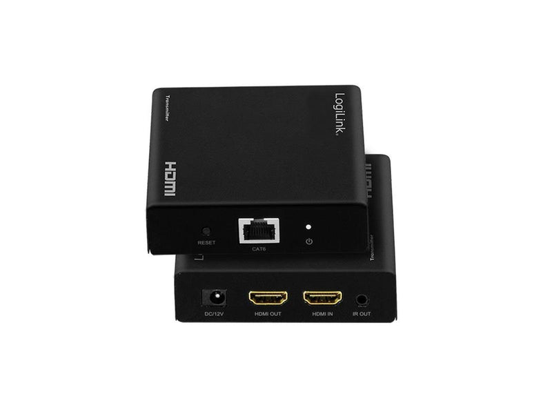 LogiLink HDMI extender/splitter set over IP 70 m 1x2-Port.4K/60 Hz.HDR.IR.POC