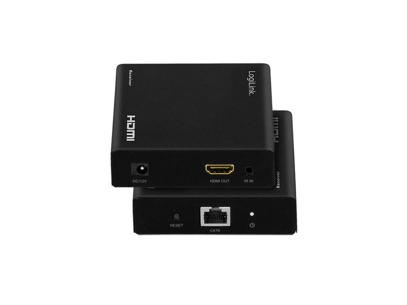 LogiLink HDMI extender/splitter set over IP 70 m 1x2-Port.4K/60 Hz.HDR.IR.POC