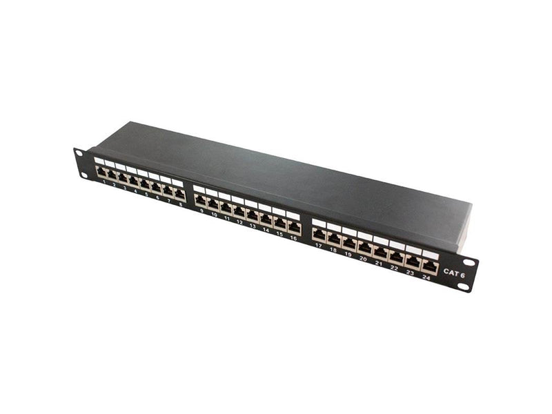 LogiLink Cat.6A Patch Panel 24 ports shielded 19 inch rack mount black