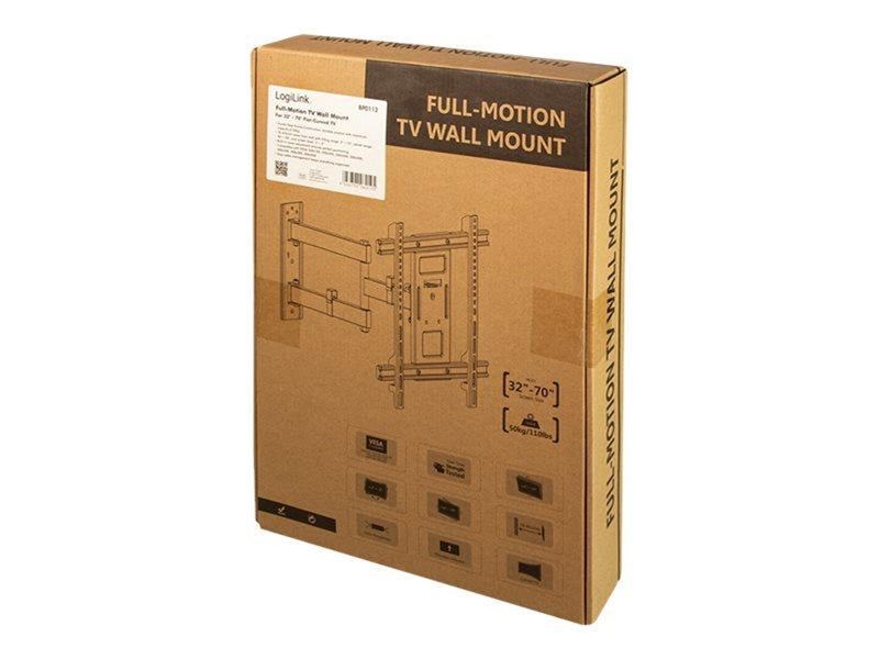LogiLink TV wall mount 32–70" tilt swivel 50 kg max. 50 kg 70" 200 x 100 mm