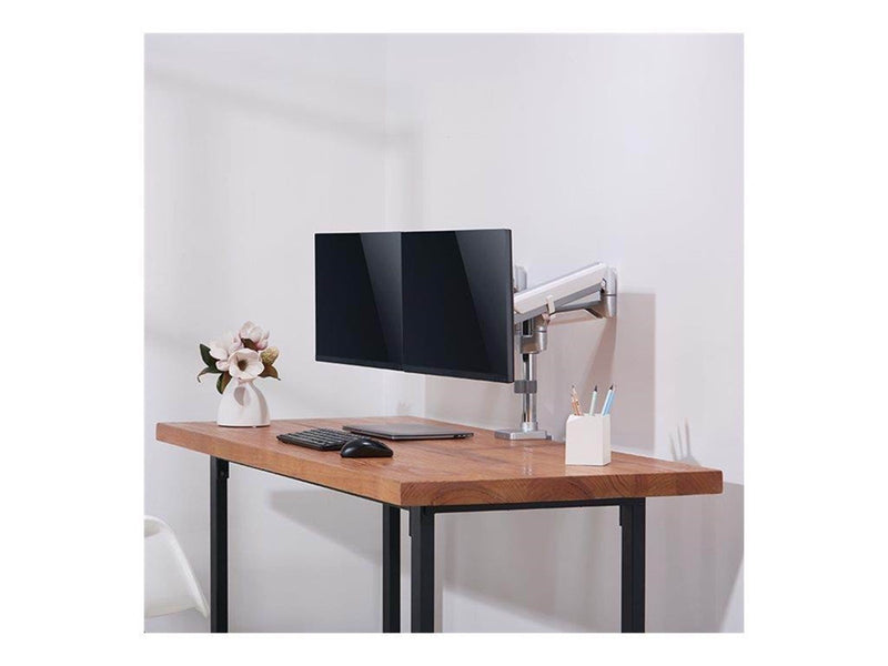 LogiLink Dual monitor mount 17–32" aluminum curved screens