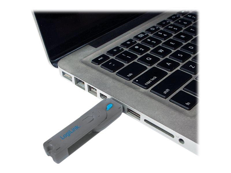 LogiLink USB-A port blocker (1x key and 4x locks)