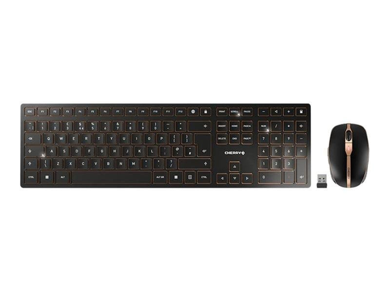 Cherry DW 9100 - Tastatur & Maus Set - Englisch - UK - Gold