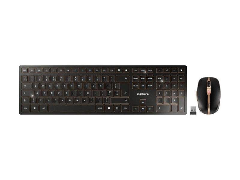 Cherry DW 9100 - Tastatur & Maus Set - Englisch - UK - Gold