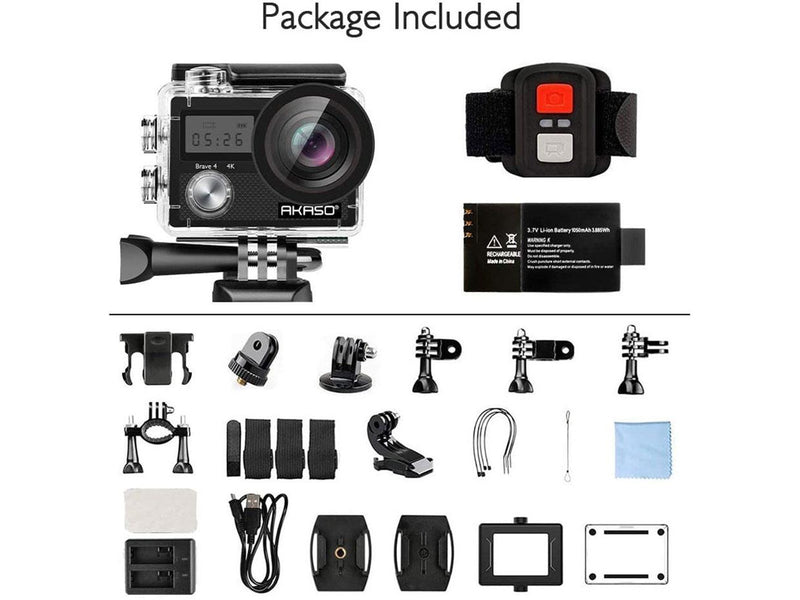Akaso Brave 4 Ultra HD 4K Wifi Action Camera With Digital Zoom