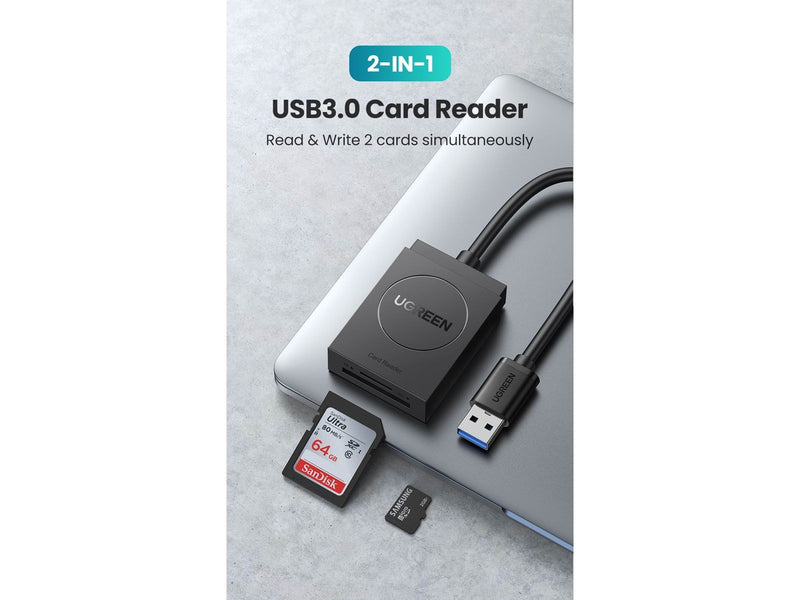 UGREEN 2-in-1 USB-A SD/TF Card reader