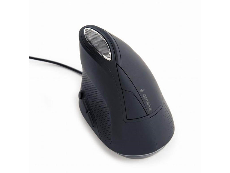 Gembird Ergonomic 6-button wired optical mouse - Vertical mouse (Schwarz)