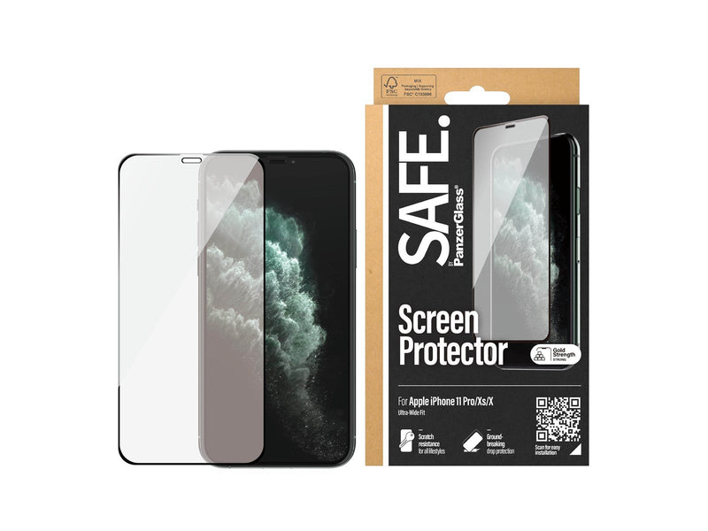 SAFE. by PanzerGlass Screen Protector Apple iPhone X | Xs | 11 Pro | Edge-to-Edge