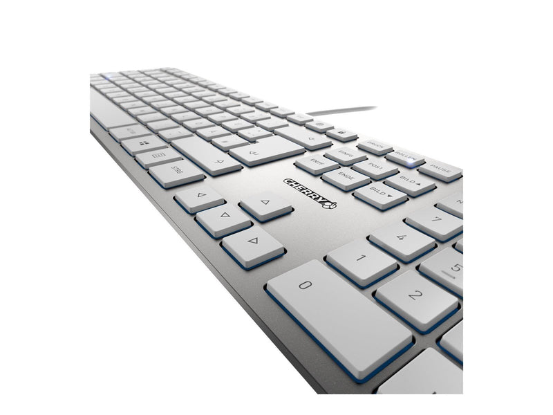 Cherry KC 6000 SLIM - Tastaturen - Nordisch - Silber