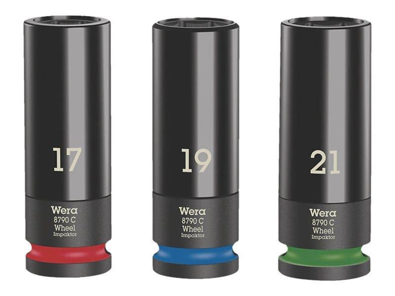 Wera Wheel Impaktor C Set 1 Socket set 1/2" drive 3 pieces
