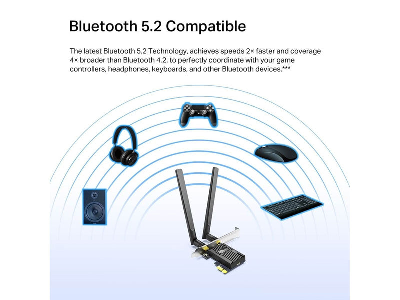 TP-Link Archer TX55E AX3000 Wi-Fi 6 Bluetooth 5.2 PCIe Adapter