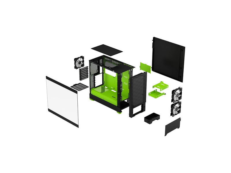 Fractal Design Pop Air RGB - Green Core TG Clear Tint - Gehäuse - Miditower - Grün