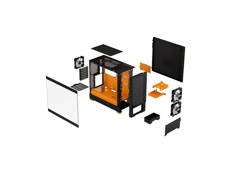 Fractal Design Pop Air RGB - Orange Core TG Clear Tint - Gehäuse - Miditower - Orange