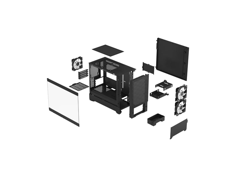 Fractal Design Pop Mini Air RGB - Black TG Clear Tint - Gehäuse - Miditower - Schwarz