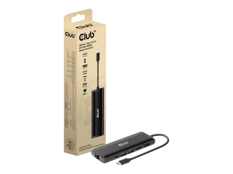Club 3D - docking station - USB-C 3.2 Gen 1 - HDMI DP - GigE